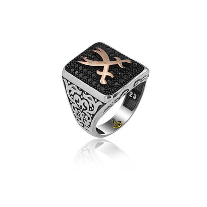 925K Sterling Silver Sword Men Ring