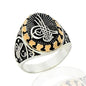 925K Sterling Silver Tugra Men Ring