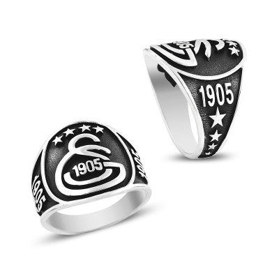 925K Sterling Silver Turkish Football Club Galatasaray Men Ring