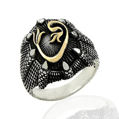 925K Sterling Silver Waav Men Ring