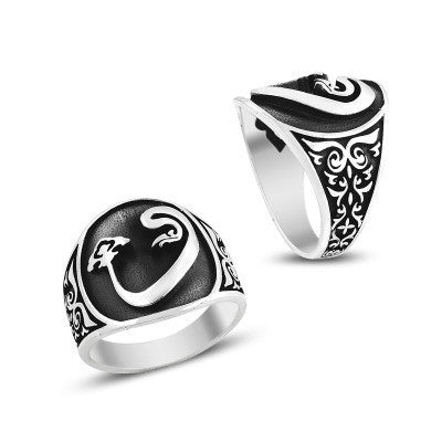 925K Sterling Silver Waav Men Ring