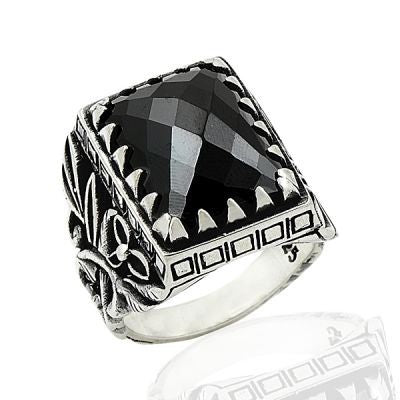 925K Sterling Silver Zircon Men Ring