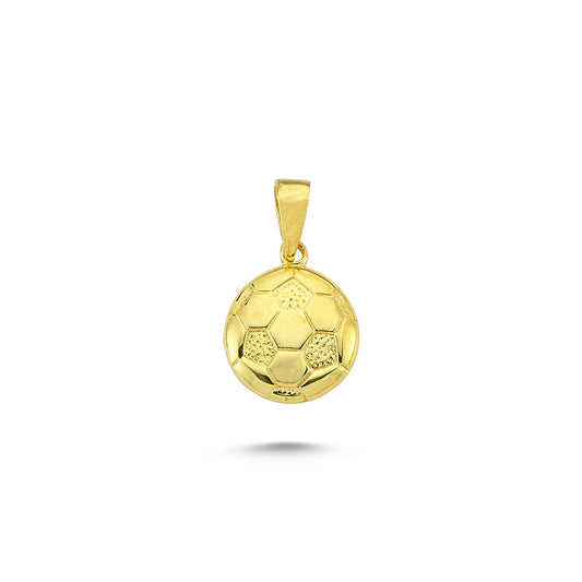 14K Gold Soccer Ball Charm Necklace