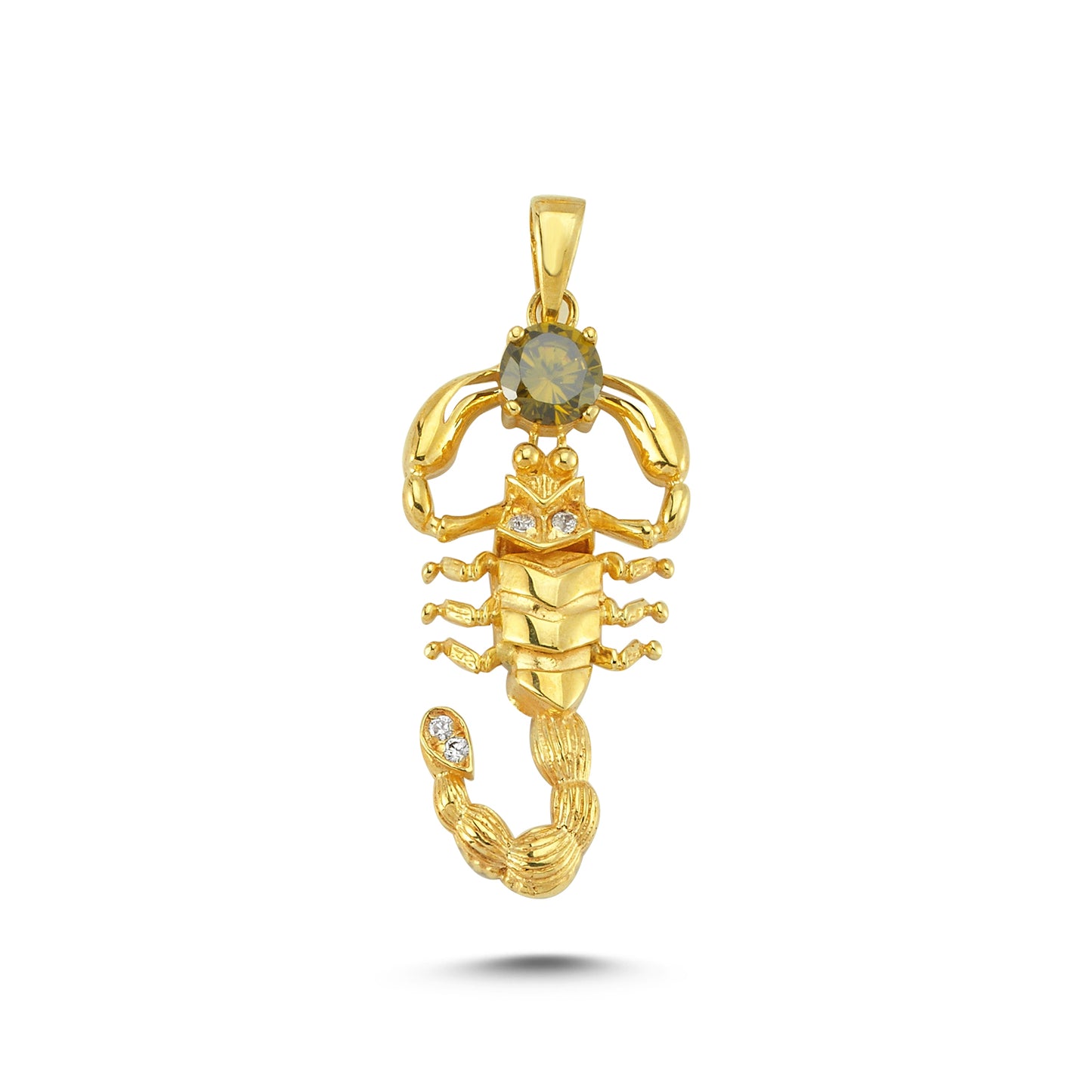 14K Gold Scorpion Animal Charm Necklace