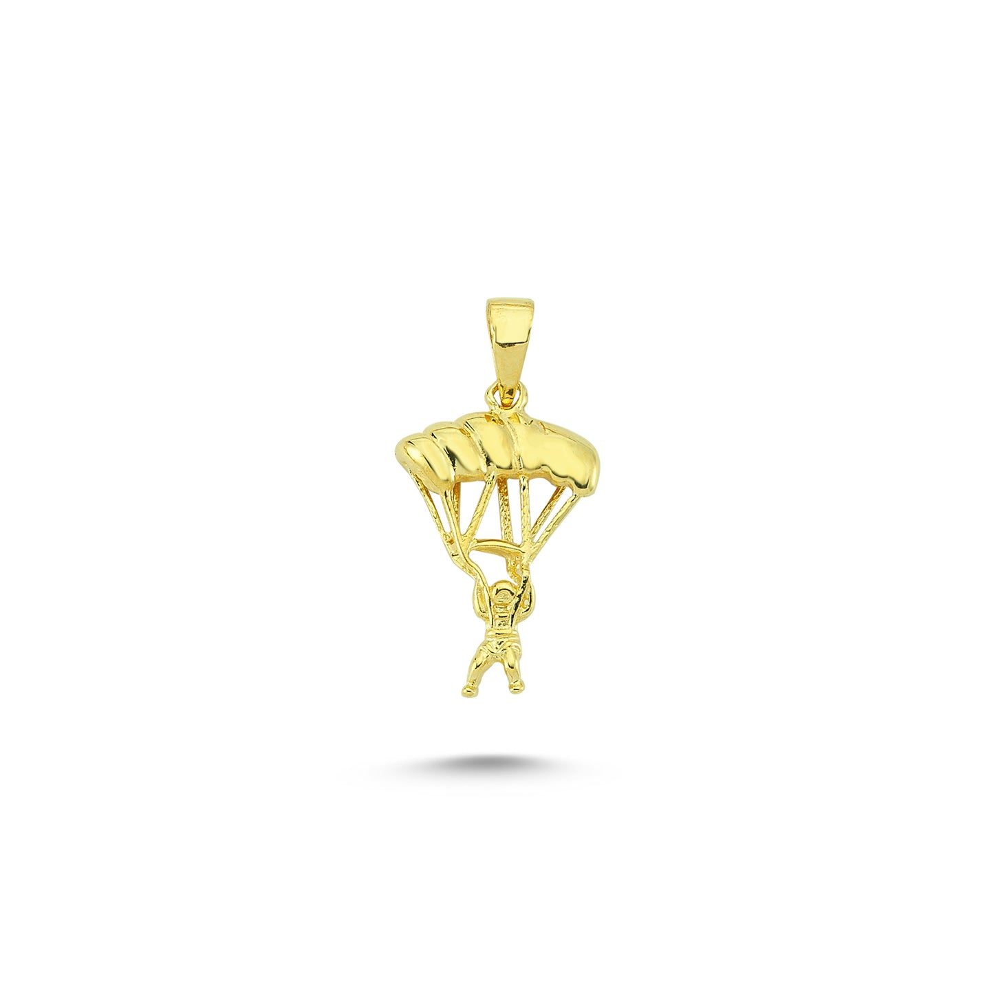 14K Gold Skydiving Parachuter Charm Necklace