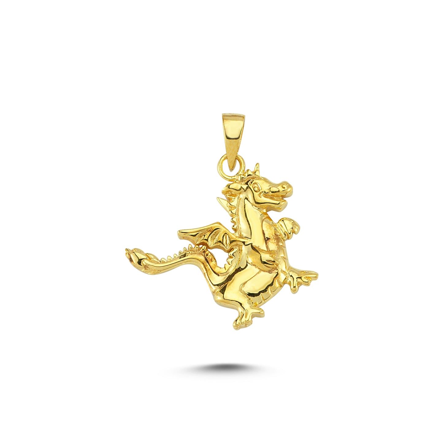 14K Gold Dragon Animal Charm Necklace