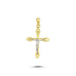 14K Gold Redeemer Cross Charm Necklace