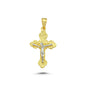 14K Gold Redeemer Cross Charm Necklace