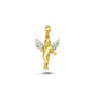 14K Gold Two Color Angel Charm Necklace