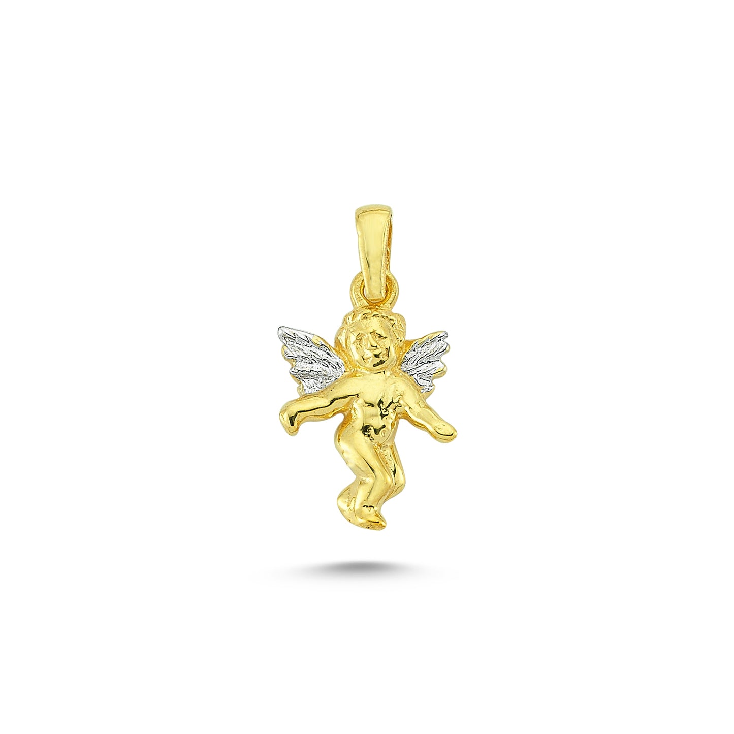 14K Gold Angel Charm Necklace