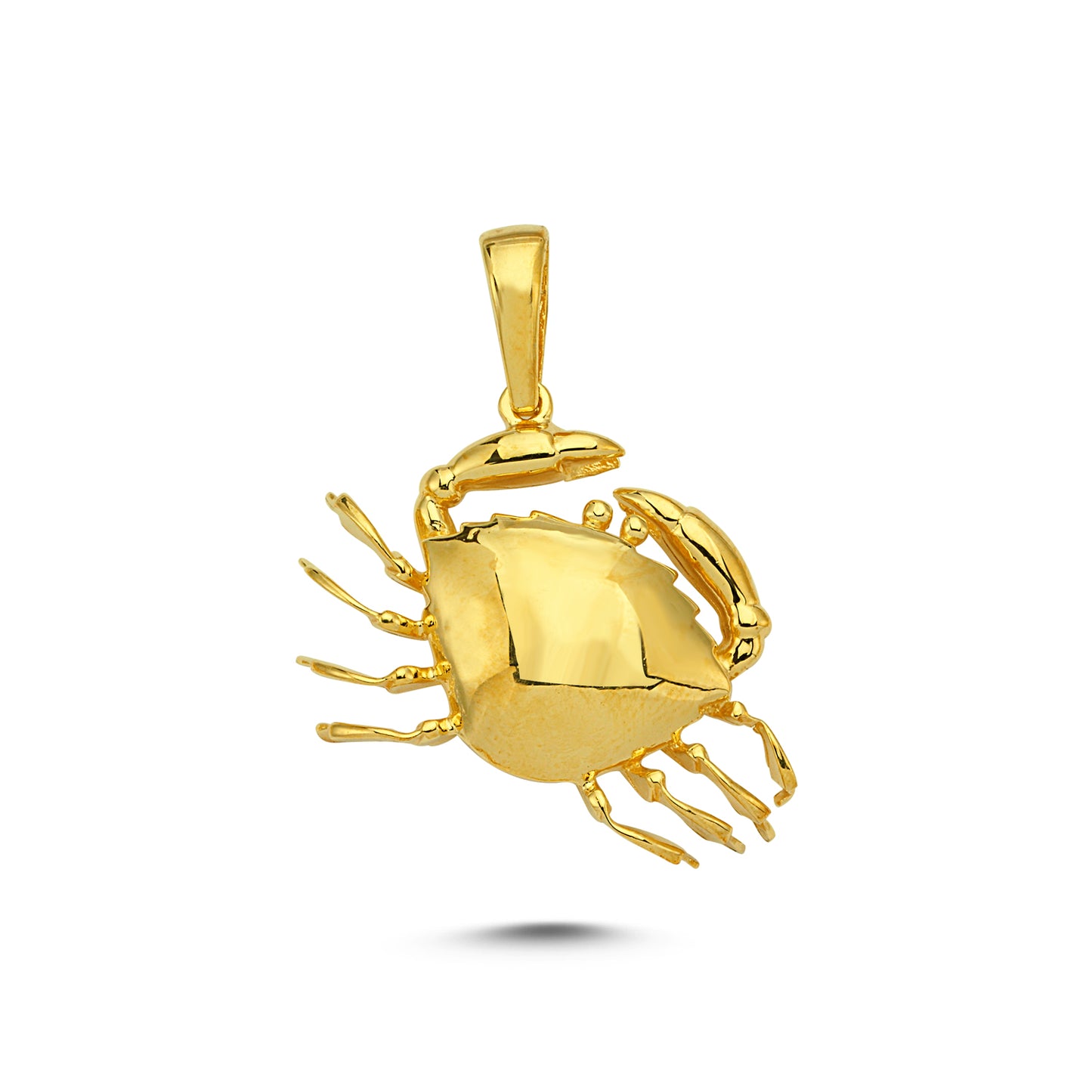 14K Gold Crab Animal Charm Necklace