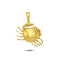 14K Gold Crab Animal Charm Necklace