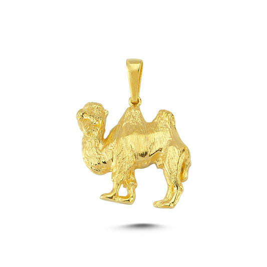 14K Gold Camel Animal Charm Necklace