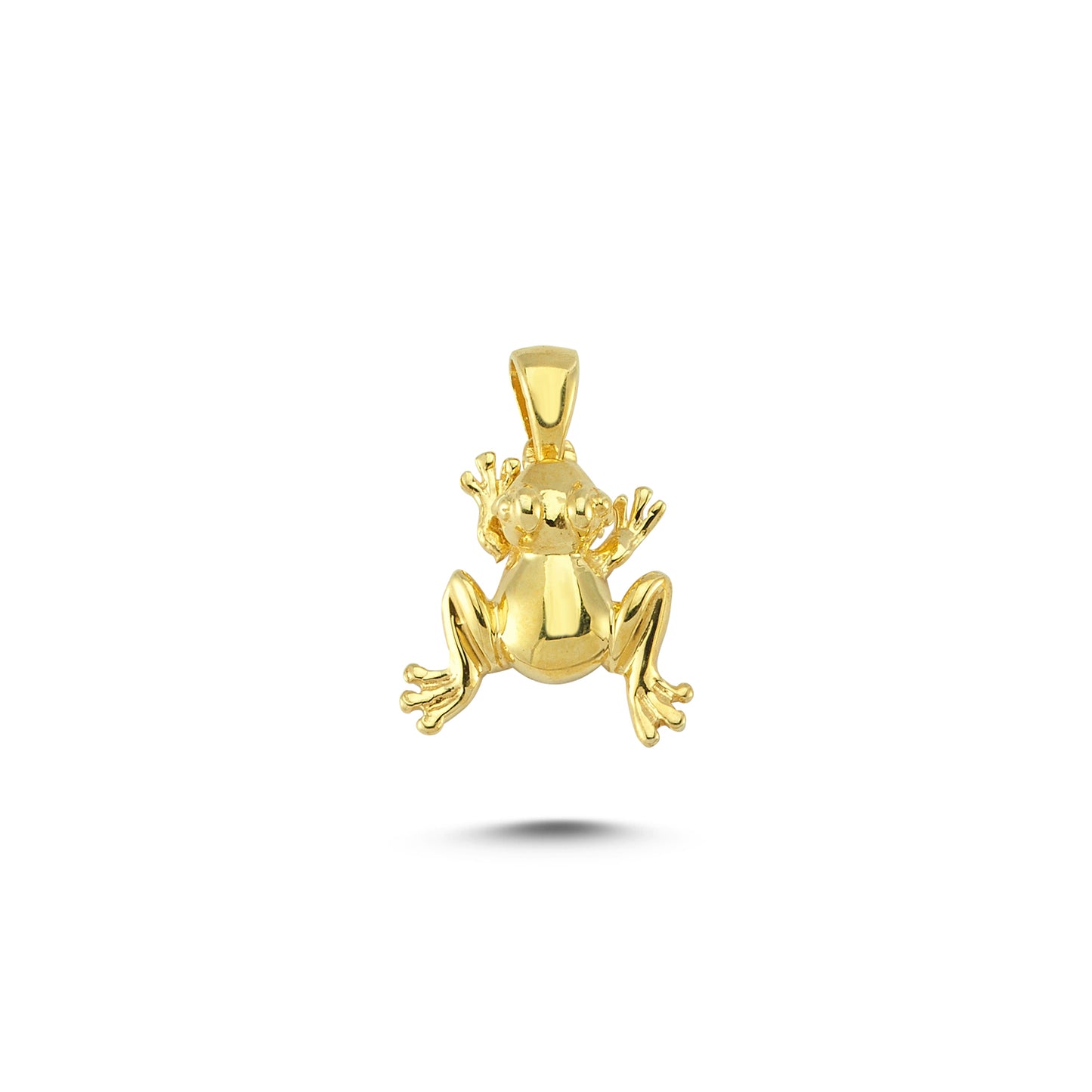 14K Gold Frog Animal Charm Necklace