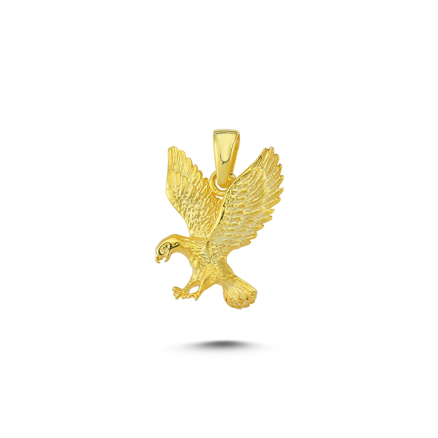 14K Gold Eagle Animal Charm Necklace