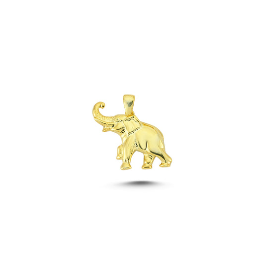 14K Gold Elephant Animal Charm Necklace