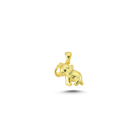 14K Gold Elephant Animal Charm Necklace