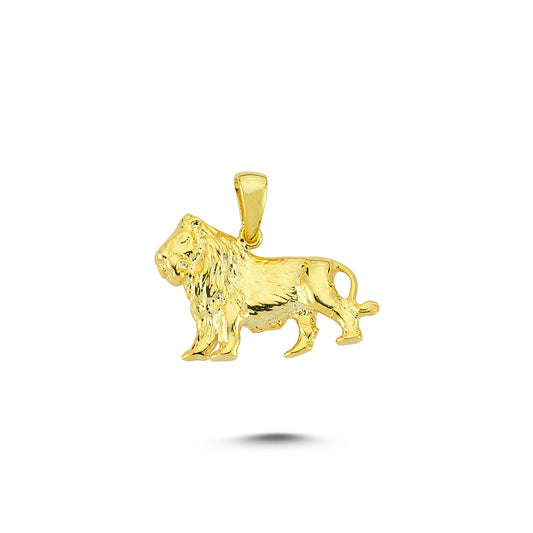 14K Gold Lion Animal Charm Necklace