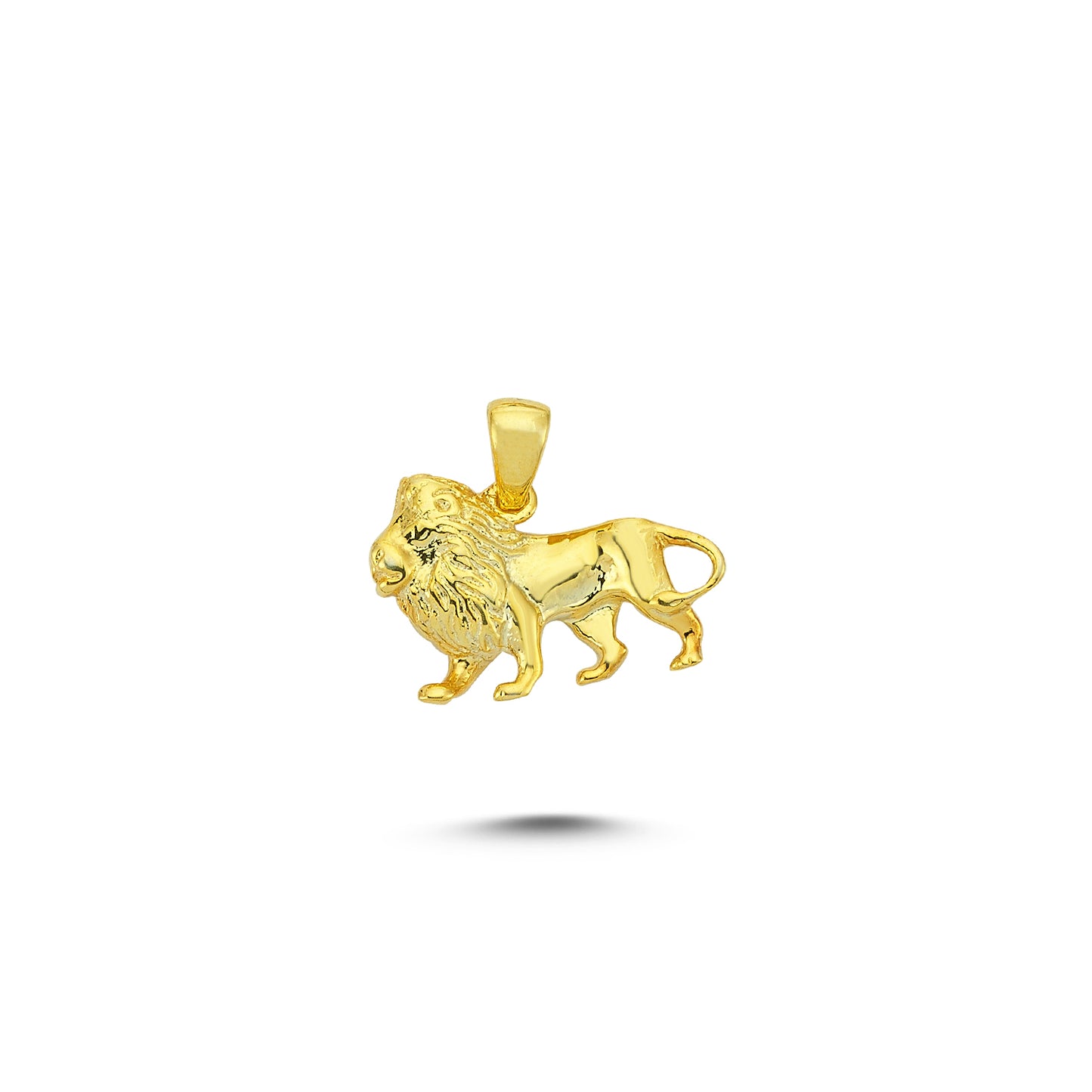 14K Gold Lion Animal Charm Necklace