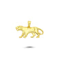 14K Gold Tiger Animal Charm Necklace