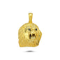 14K Gold Lion Head Animal Charm Necklace