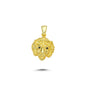 14K Gold Lion Head Animal Charm Necklace