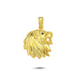 14K Gold Lion Head Animal Charm Necklace