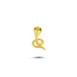 14K Gold Cobra Snake Animal Charm Necklace