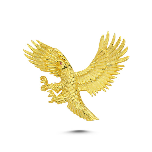 14K Gold Eagle Animal Charm Necklace