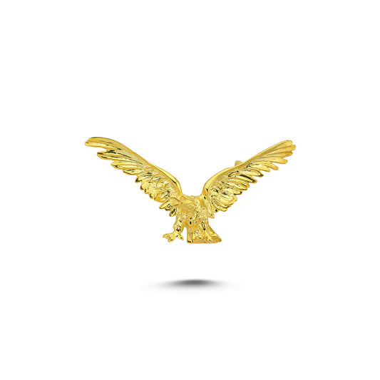 14K Gold Eagle Animal Charm Necklace