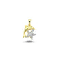 14K Gold Dolphin Starfish Animal Charm Necklace