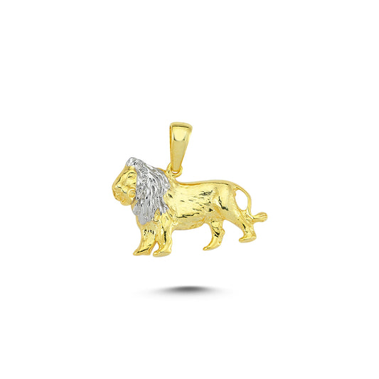 14K Gold Lion Animal Charm Necklace