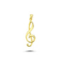 14K Gold Treble Clef Charm Necklace