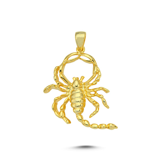 14K Gold Scorpion Animal Charm Necklace