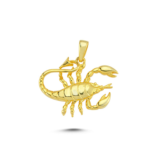 14K Gold Scorpion Animal Charm Necklace