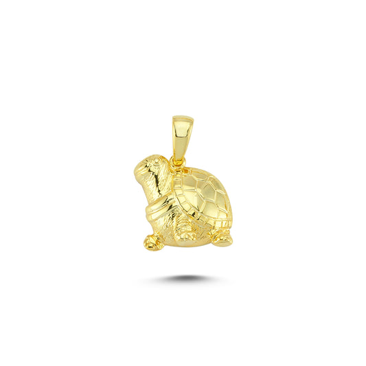 14K Gold Tortoise Animal Charm Necklace