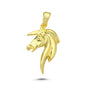 14K Gold Horse Head Animal Charm Necklace