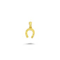 14K Gold Horseshoe Charm Necklace