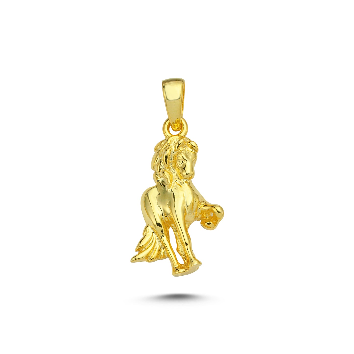 14K Gold Horse Animal Charm Necklace