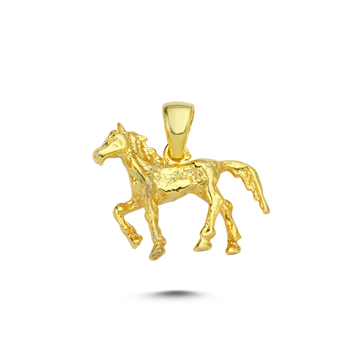 14K Gold Horse Animal Charm Necklace