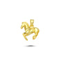 14K Gold Horse Animal Charm Necklace