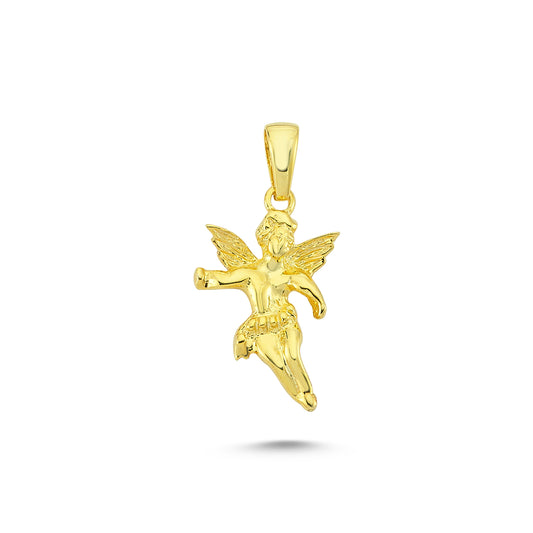 14K Gold Angel Charm Necklace