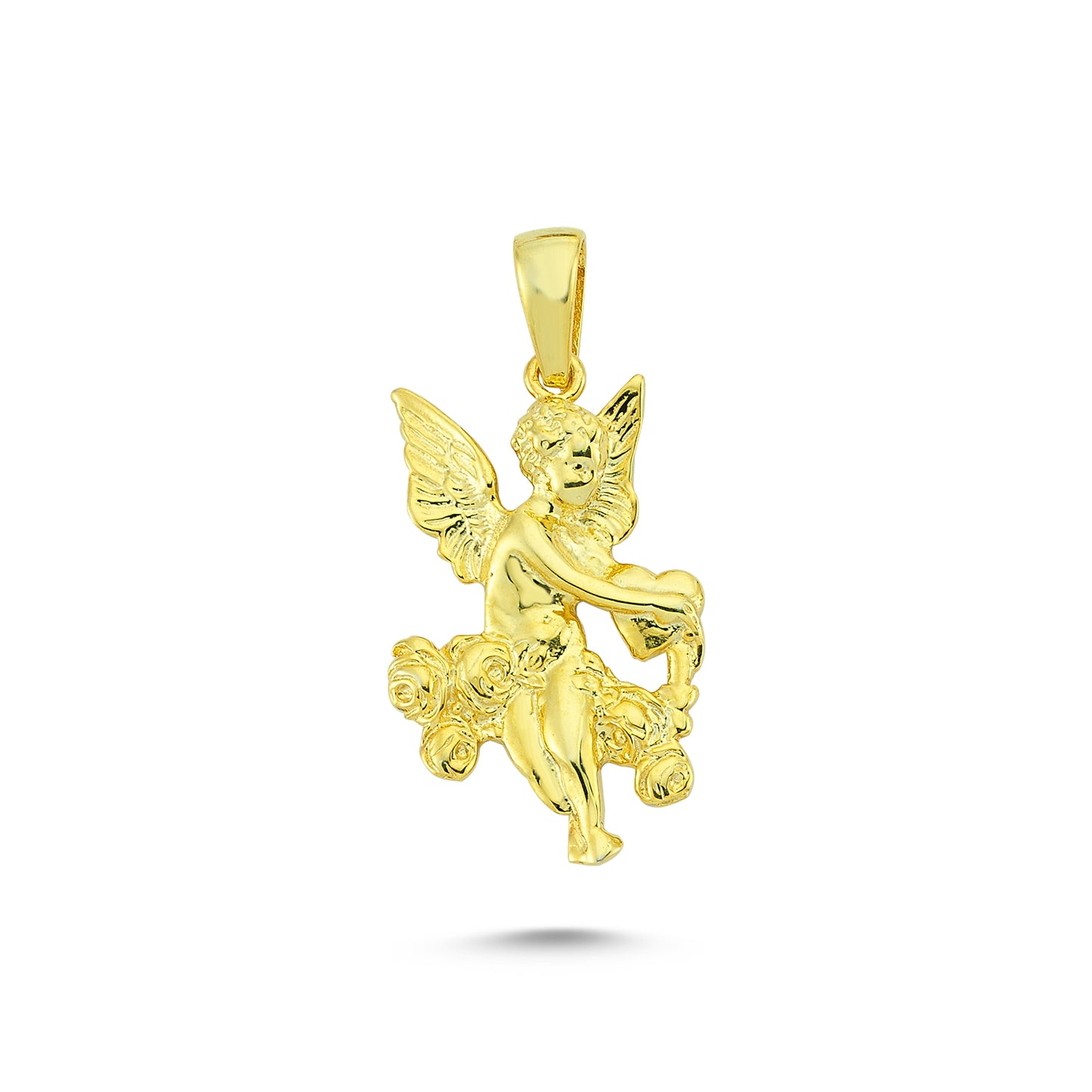 14K Gold Angel Charm Necklace