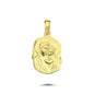 14K Gold Mother Mary with Jesus Charm Necklace