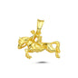 14K Gold Jockey & Horse Charm Necklace