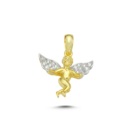 14K Gold Angel Charm Necklace