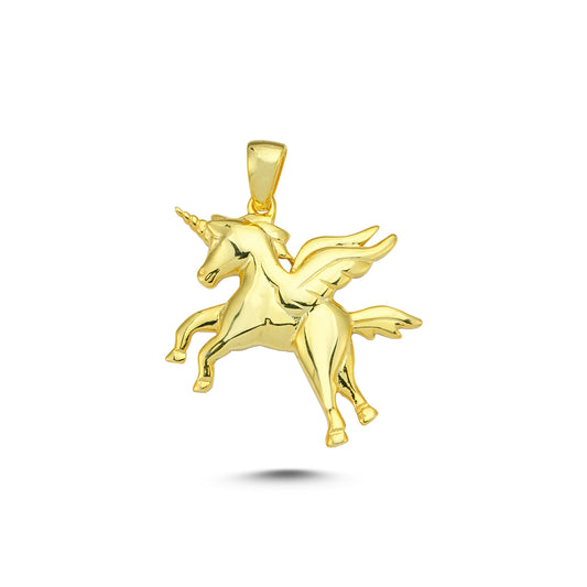 14K Gold Unicorn Animal Charm Necklace