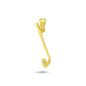 14K Gold Long Iron Charm Necklace