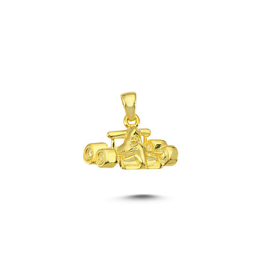 14K Gold Motorcycle Charm Necklace