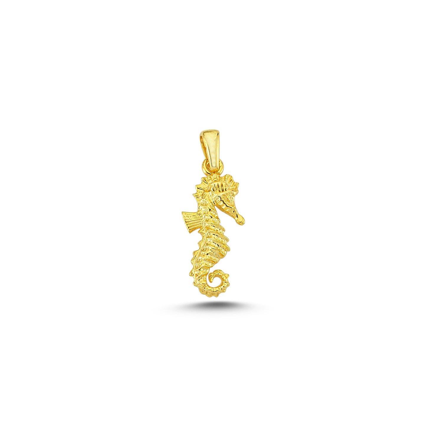 14K Gold Seahorse Animal Charm Necklace